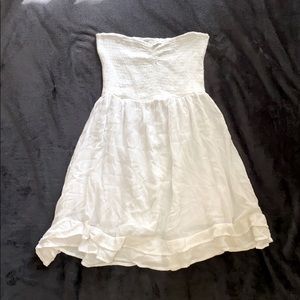 White strapless sundress